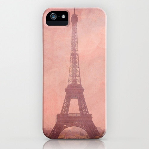 NEW for iPhone 5 - Eiffel Tower in Pink Champagne iPhone 5 Hard Case, Paris, France Photography on a Custom Apple iPhone Case