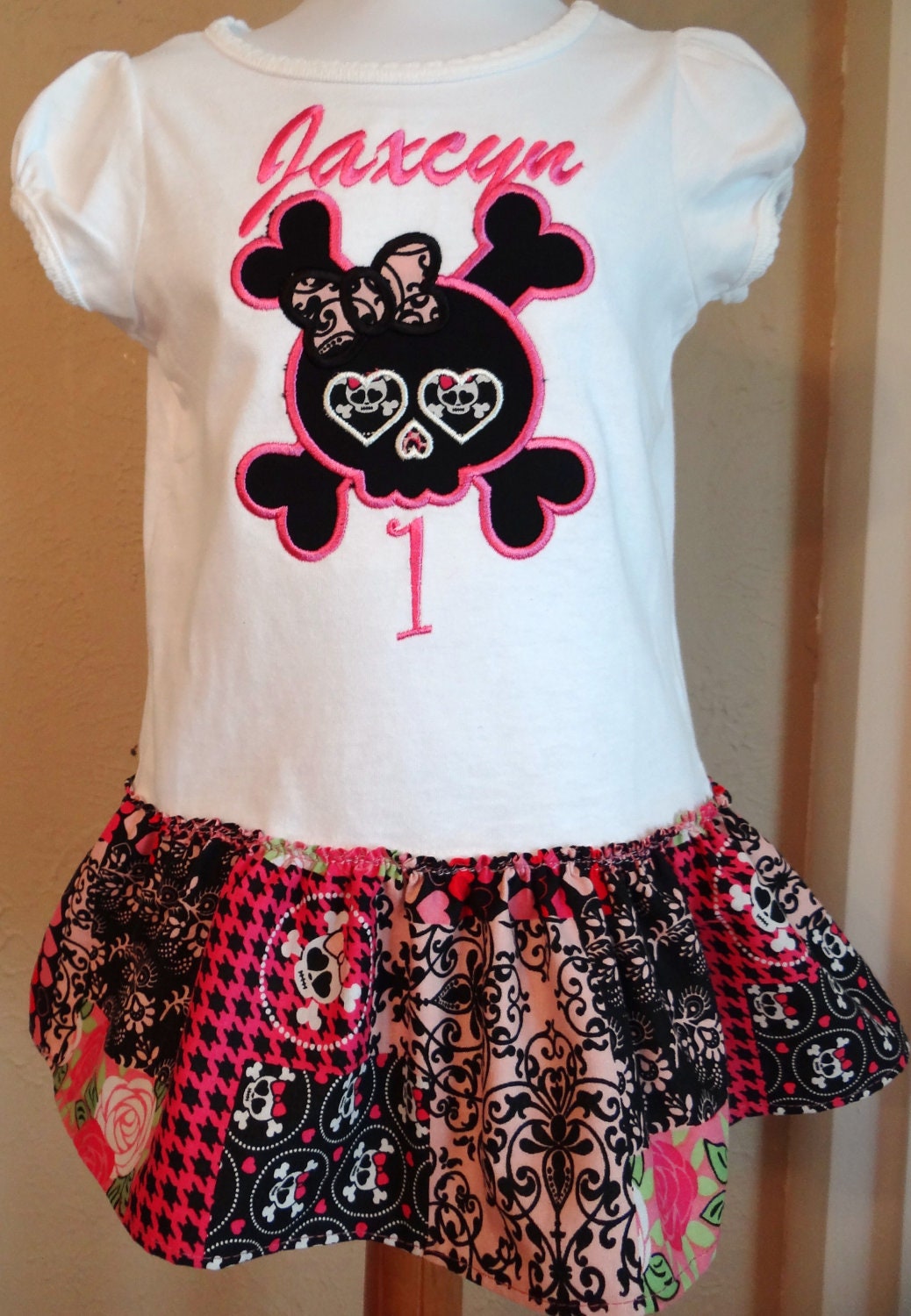 Girls or Boys Birthday Skull Shirt / T-Shirt Dress