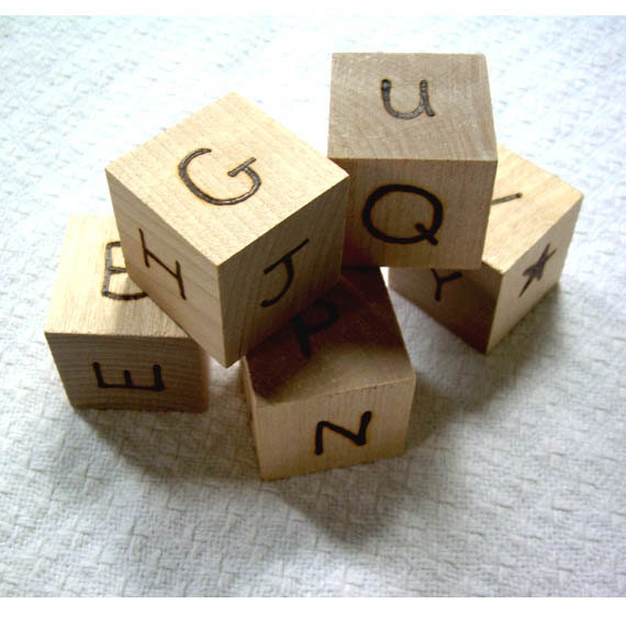Wooden Alphabet Blocks for Baby - with Country Star