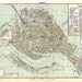 Venice City Map Italy 1950 Canals Streets