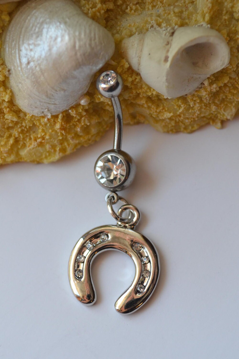 horseshoe belly rings