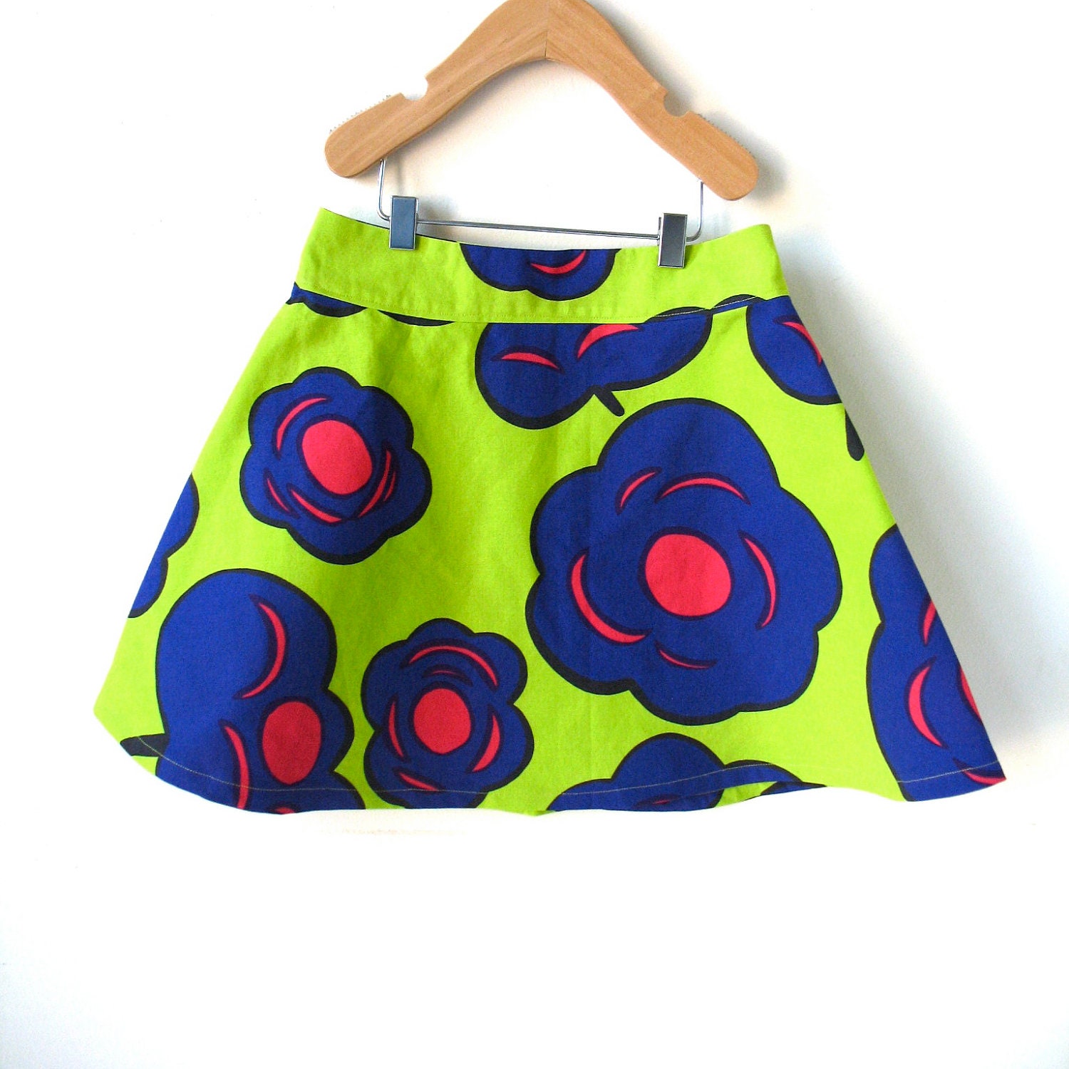Size 6 Girls Marimekko Cotton Skirt in Spring Green