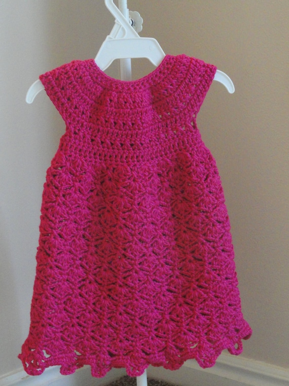 Elegant Felicity Dress Crochet Pattern Sizes Newborn, 0-3 Months and 3-6 Months