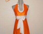University of Tennessee Colors Girls Gameday dress orange and white halter gameday