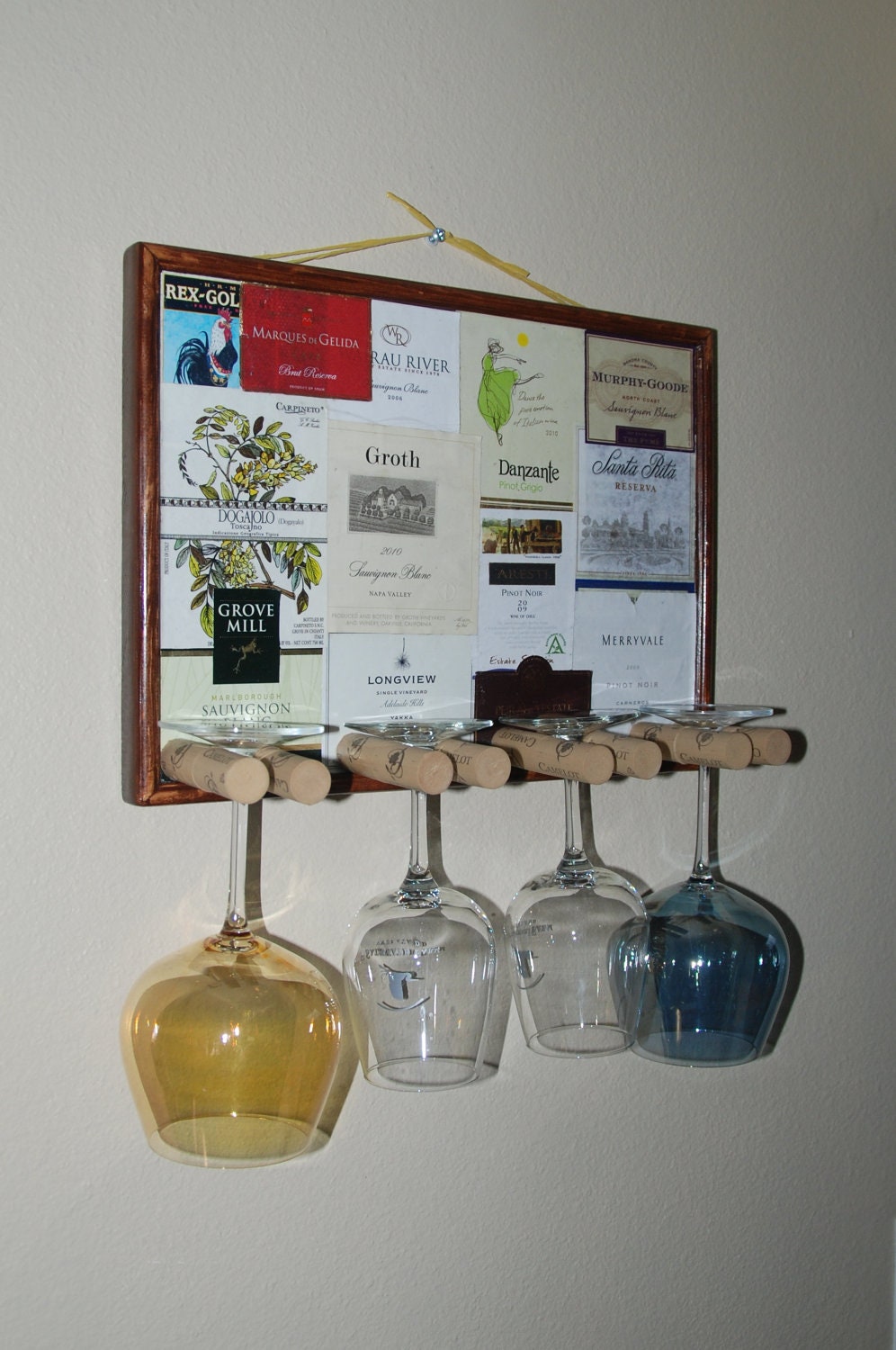 Label Wine Glass Holder