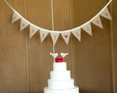 Burlap "SWEET LOVE" Pennant Banner