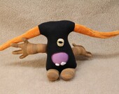 Glob the monster plush, recycled creature cute weird crazy alien black cuddly geek toy
