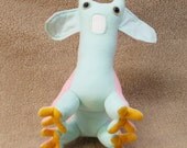 Dougg-  monster plush recycled creature cute weird alien crazy pink toy