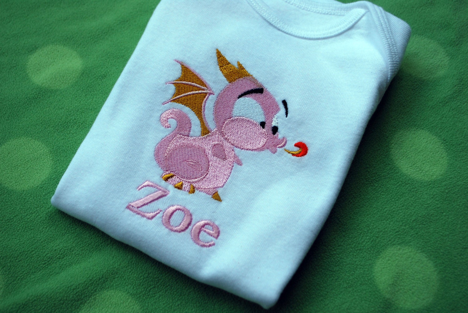 PERSONALIZED Little Dragon bodysuit onesie - embroidered Year of the Dragon