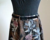 1970s Corduroy Skirt- dark colours (Large) Fall Fashion //  "Falling Tapestry Skirt" from Lesley's Girls Vintage