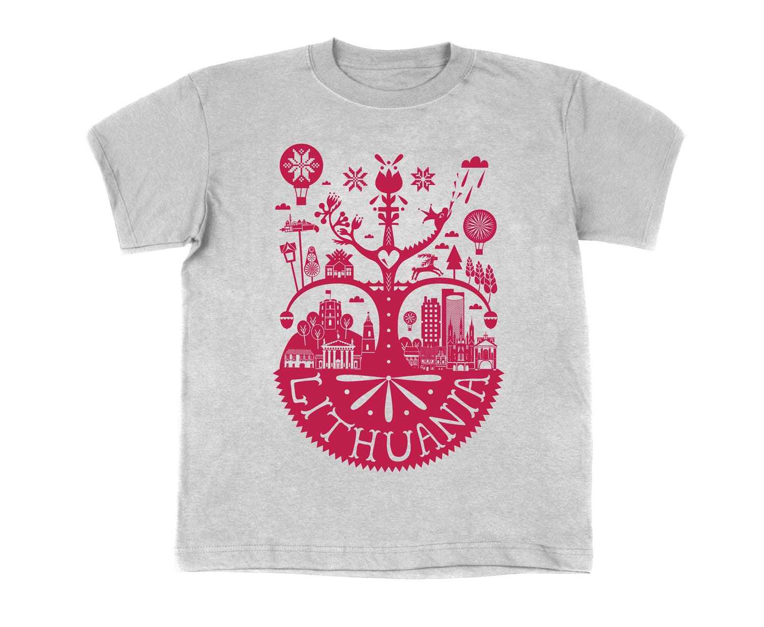 SALE: Lithuanian Myth Ash-gray Tshirt for Kids / Children / Boys / Boy / Unisex / Girls / Girl