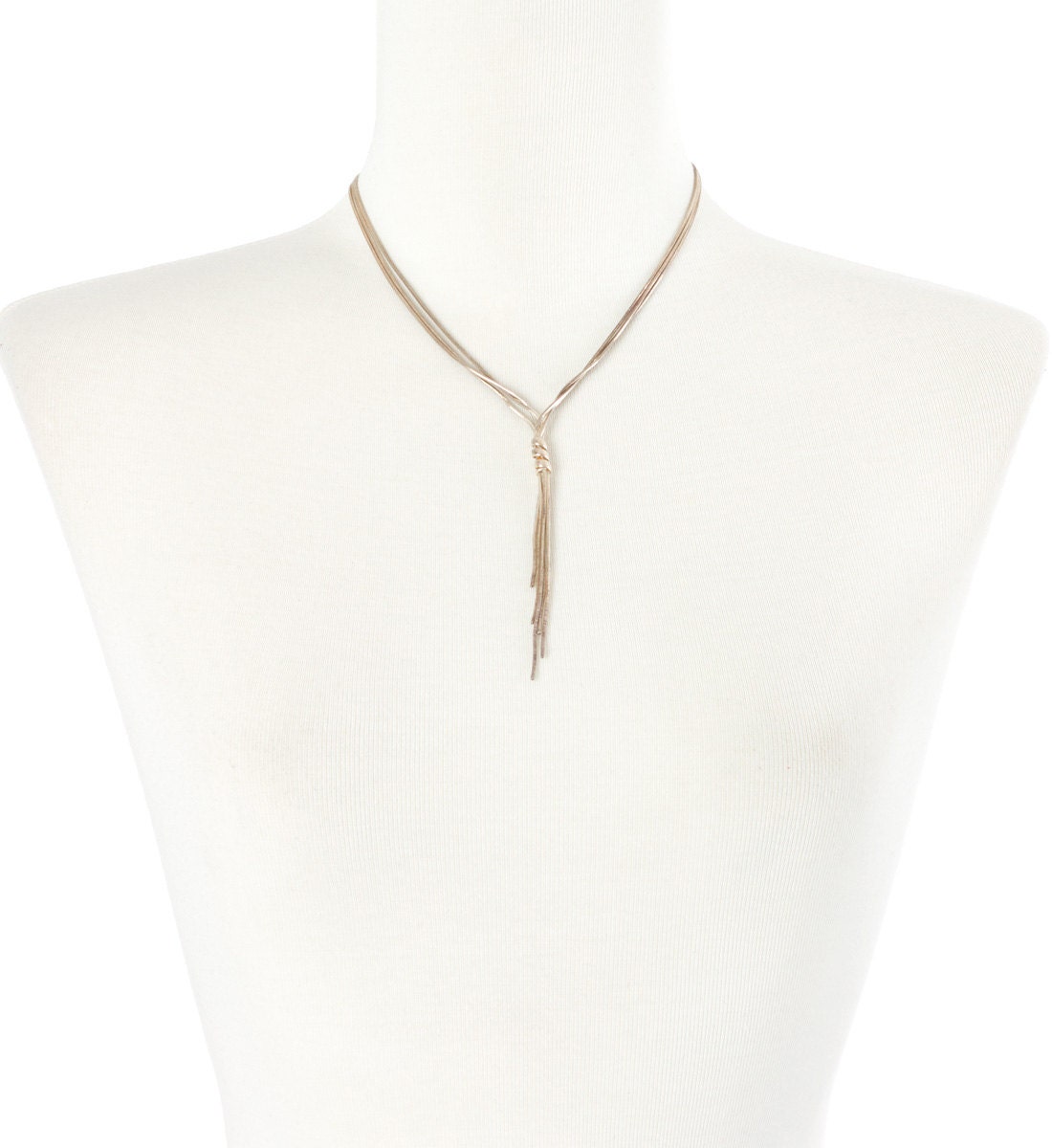 70s Vintage Necklace Sterling Silver Strands