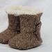 Herringbone Brown Baby Boots