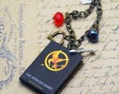 Hunger games - a miniature book locket necklace inspired by book 1 of the series