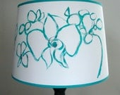 Hand painted Orchid Lamp Shade Medium Drum Shade by Mary Gaspar
