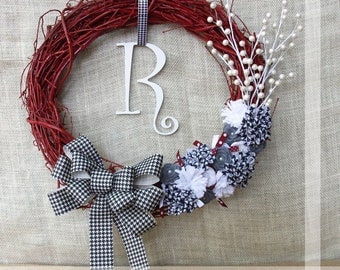 Alabama Wreath - University of Alabama, Vine Wreath, Crimson Tide, 18"
