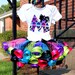 Hot Neon Colorful Hearts Ribbon Trim Tutu