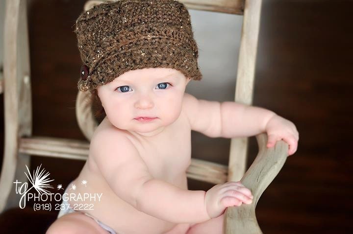 Newsie- Newsboy- Photography Prop- Vintage Baby Hat