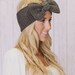 Knitted Bow Headband Oversized Bow Ear Warmer Wide Knitted Headband