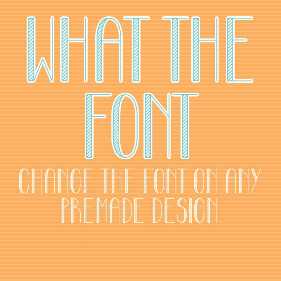 Font Change - Change the font on your premade shop set