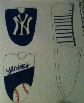 New York Yankees Hand Painted Shoes