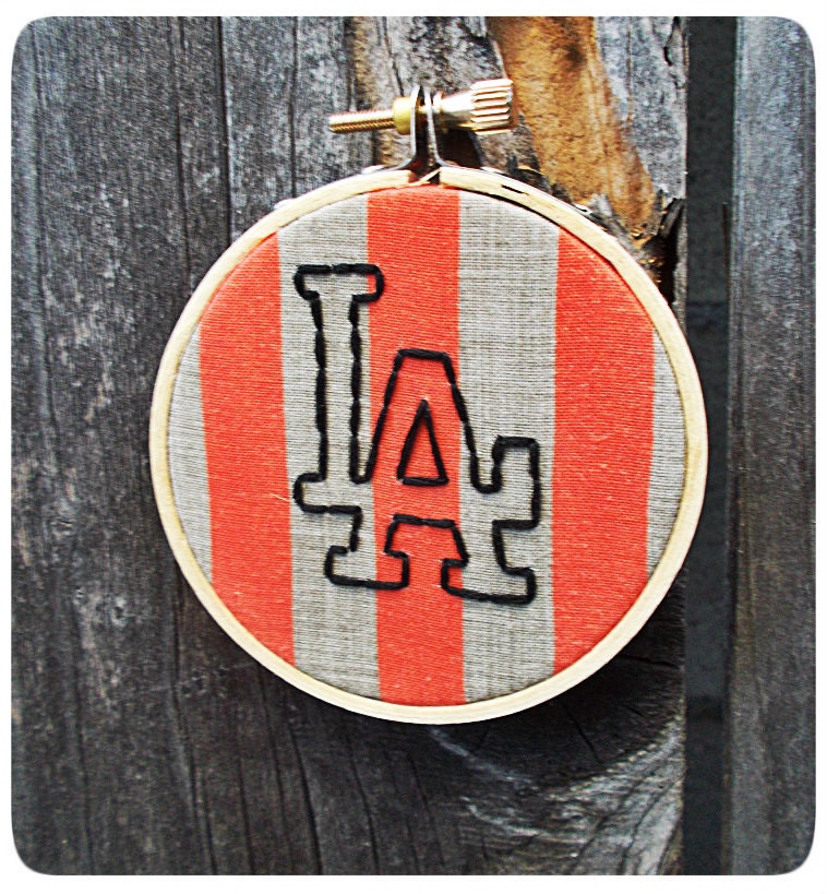 Los Angeles California Mini Embroidery Hanging Hoop