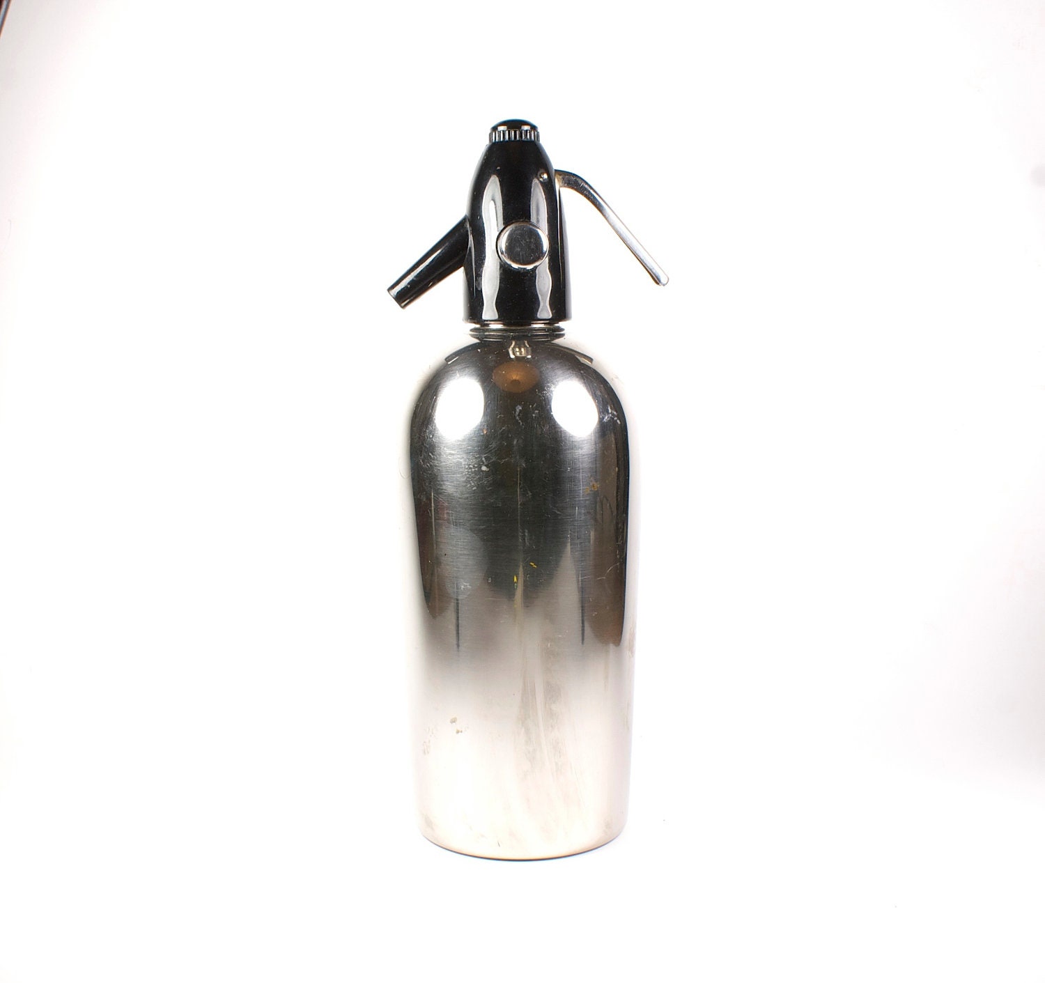Vintage metal seltzer bottle, kitchen modern design