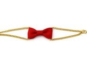 Bow Bracelet - Bright Red
