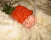 Fall Autumn Hat, Knit Baby Hat-Pumpkin Hat-Halloween Costume-Thanksgiving Hat-Newborn Photo Prop-Super Soft Natural Hat-Original Designer