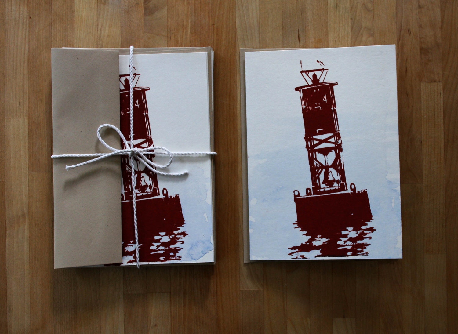 Red Buoy Note Cards