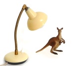 Vintage Yellow Gooseneck Desk Lamp - 1960s - madlyvintage