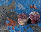 Wood Plugs / Van Gogh / Purple / Stabilised Wood / (5/16" - 1/2") (8-13mm)