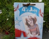 4th of July retro inspired Personalized Gift Bag / Party Favor Bag