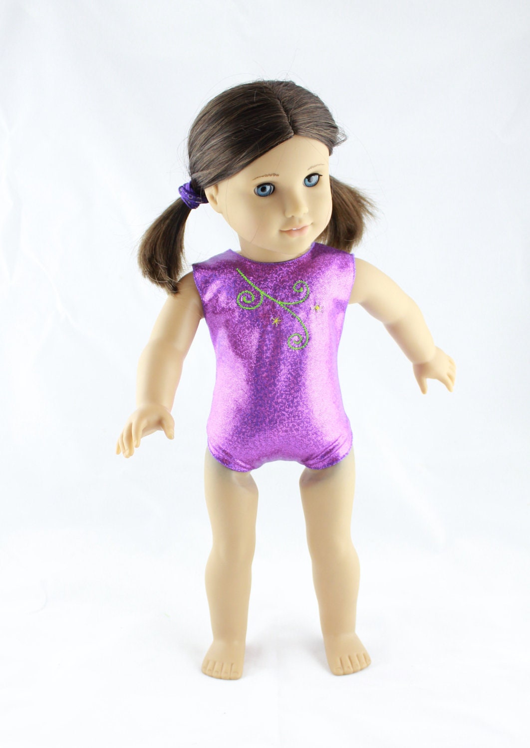 Purple Hologram Leotard/Swim Suit for American Girl Doll
