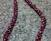 Purple Varigated  Russian Spiral Necklace