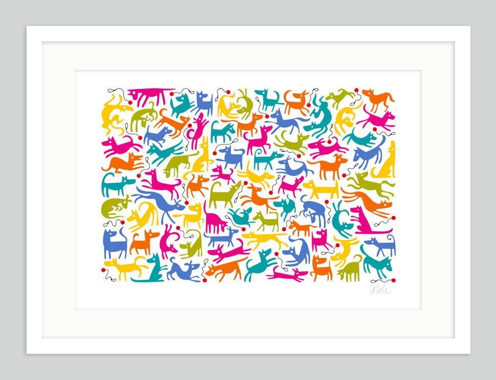 Dogs' Doodahs by Lo Cole, archival print (A2) 23.4" x 16.5"