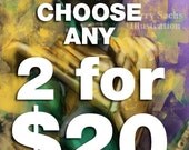 Any TWO 11x17 Prints for 20 Dollars