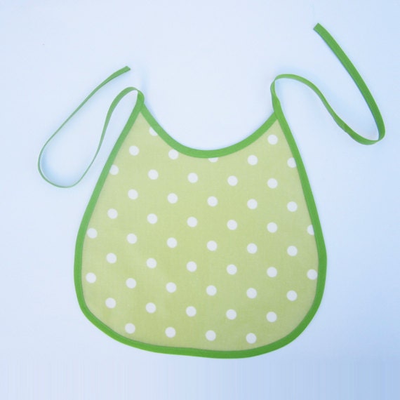 Spotty pale green oilcloth bib Il_570xn