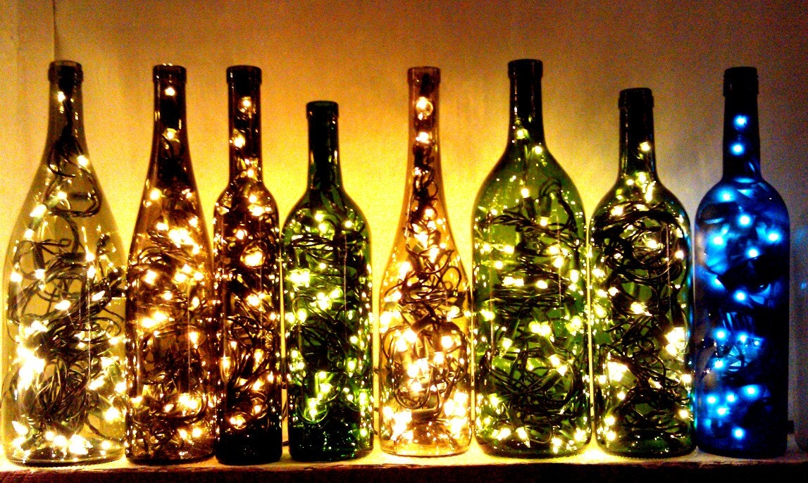 Recycled Wine Bottle Light