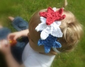 Red White and Blue Star Baby Headband - 4th of July Headband - AbigailsAttic112