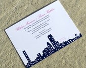 Wedding Invitation Skyline Boston Skyline Deposit