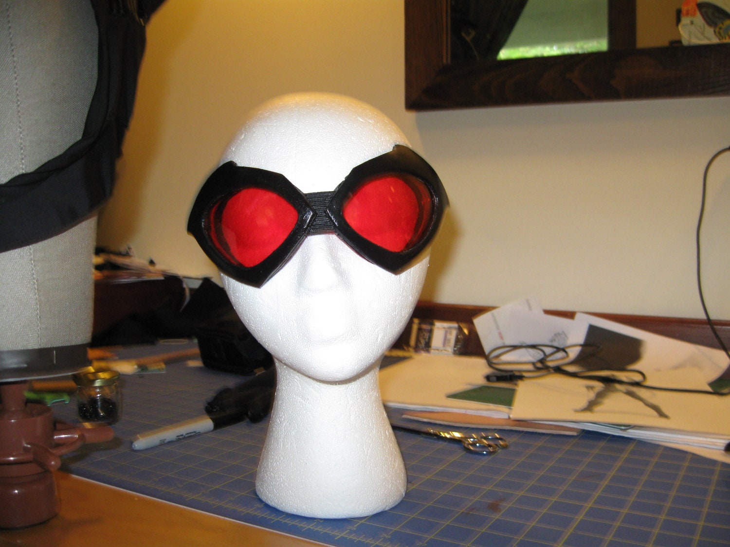 Catwoman goggles red lenses