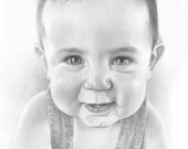 Custom child's pencil portrait - 9x12