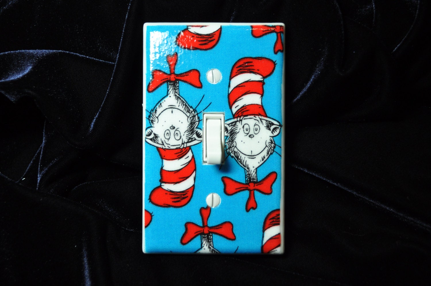 Cat In The Hat  Light Switch Plate Cover Single  (STANDARD SIZE)