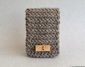 iPhone Case, Knit Phone Case, Android Case, Phone Cover - Graduation Gift - Taupe Brown Wood Woodland Forest Neutral Nature Earth Rustic