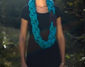 Tourmaline Hoopla Crochet Scarf