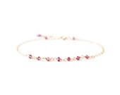 Linked Garnet Bracelet