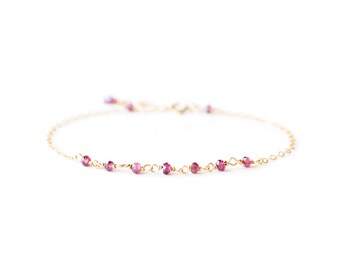 Linked Garnet Bracelet