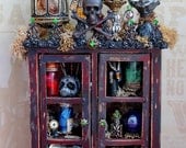 Dollhouse Miniature Harry Potter Death Eater Cabinet with Nagini Snake 1/12 scale LAYAWAY available