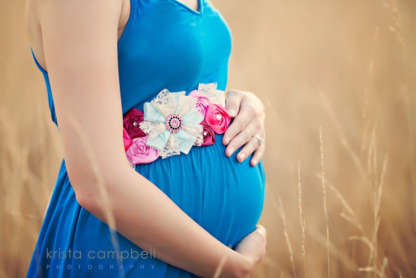 Maternity Sash - Boy Girl Surprise Gender, Belt, Band, Bridal Sash, Photo Prop